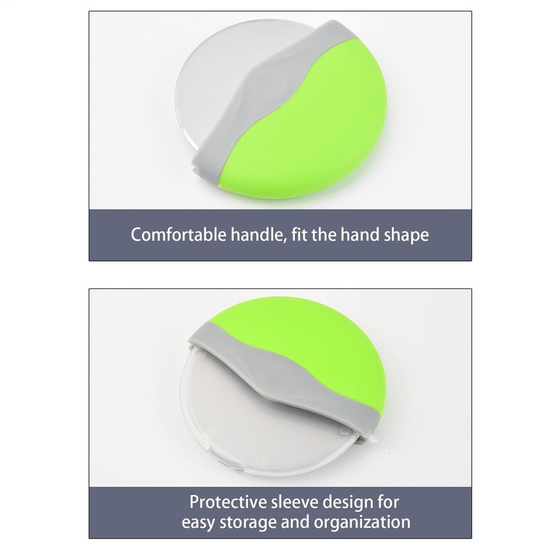 Handheld Pizza Slicer | Stainless Steel Kitchen Gadget with Protective