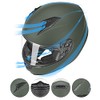 GLX GX11 Compact Motorcycle Helmet - Camo, Medium - Full