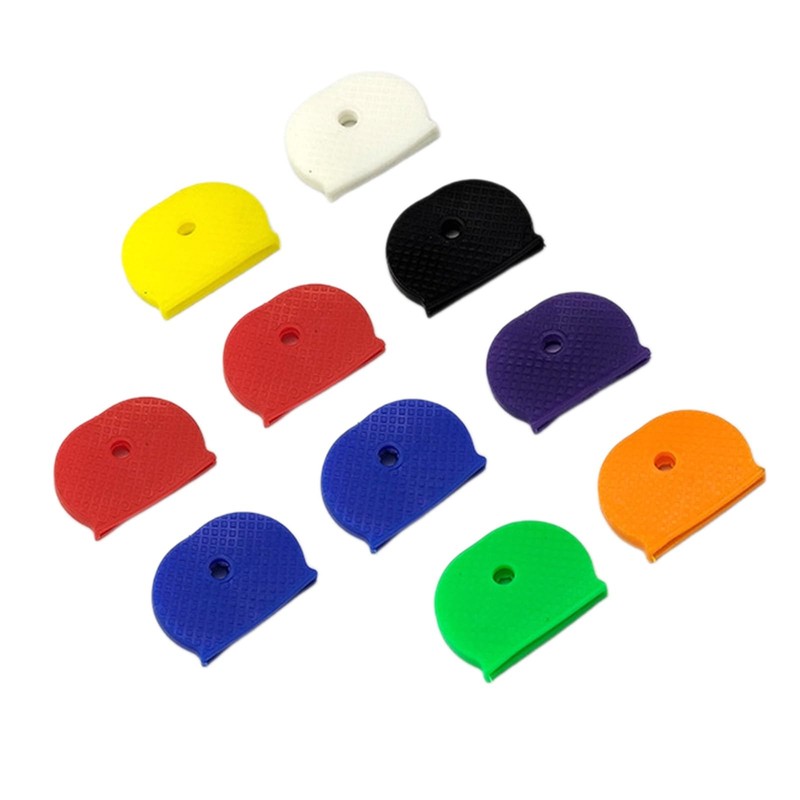 QERPON 1pc/10pcs Vibrant Silicone Key Caps Random Colors Show Your