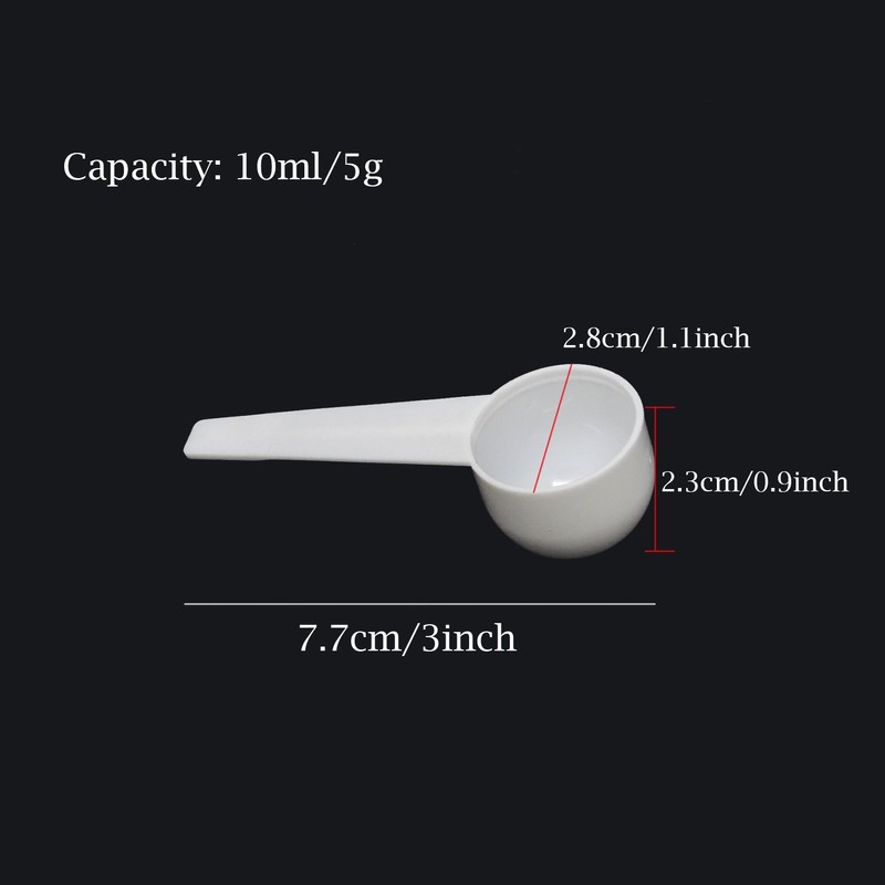 Honbay 20PCS 10ml 5g White Plastic Measuring Spoons Coffee Sugar