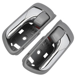 KASturrboo Chrome 2Pcs Inside Interior Door Handles for 2002-2006 Camry Left & Right, Interior Front Rear Driver Passenger Side Gray Door Handle, Replace# 69206-33030 69205-33040