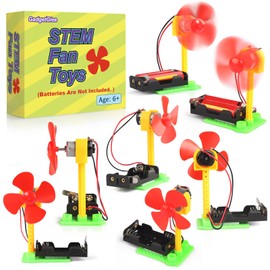 7 Bulk STEM Kits Science Circuit Toys for Kids 6-8 8-12 Classroom, STEAM Activities Science Crafts Electrical Experiments 2nd 5th Grade Class Gifts, Build a Fan Kit STEM Activity Projects Party Favors