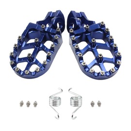 PowerMotor Dirt Bike CNC Foot Pegs Motorcycle Footrest Rests Pedals for SX SXF EXC XC XCF XCW SMC 50 65 85 125 150 200 250 350 450 530 Rests Footpegs(Blue)