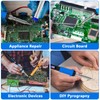 Emwel Soldering Iron Kit,Adjustable Temperature Welding Tools, Solder Wire, Soldering