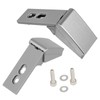 Spares2go Silver Door Hinges Repair Kit Pair for Liebherr Fridge