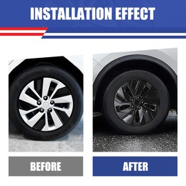 Winjet Black Lacquer 16" Hubcaps Wheel Covers for Nissan Altima 2019-2025 [2019 2020 2021 2022 2023 2024 2025 Nissan Altima] Wheel Tire Covers 16 inch Hubcaps Set of 4 (Black Lacquer)