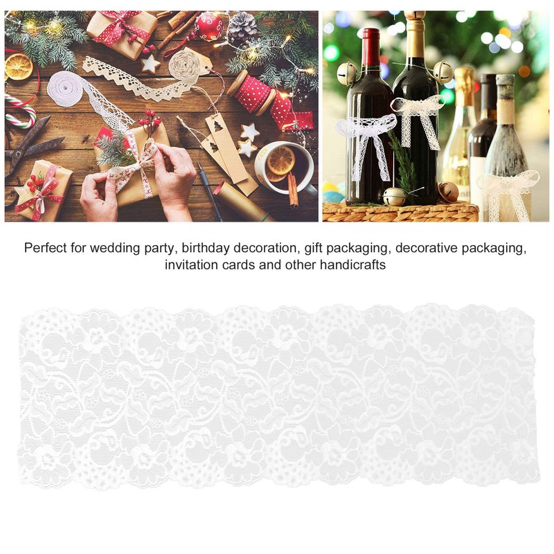 Lace Ribbon 17cm Wide 10 Yards Good Elasticity Safe Use