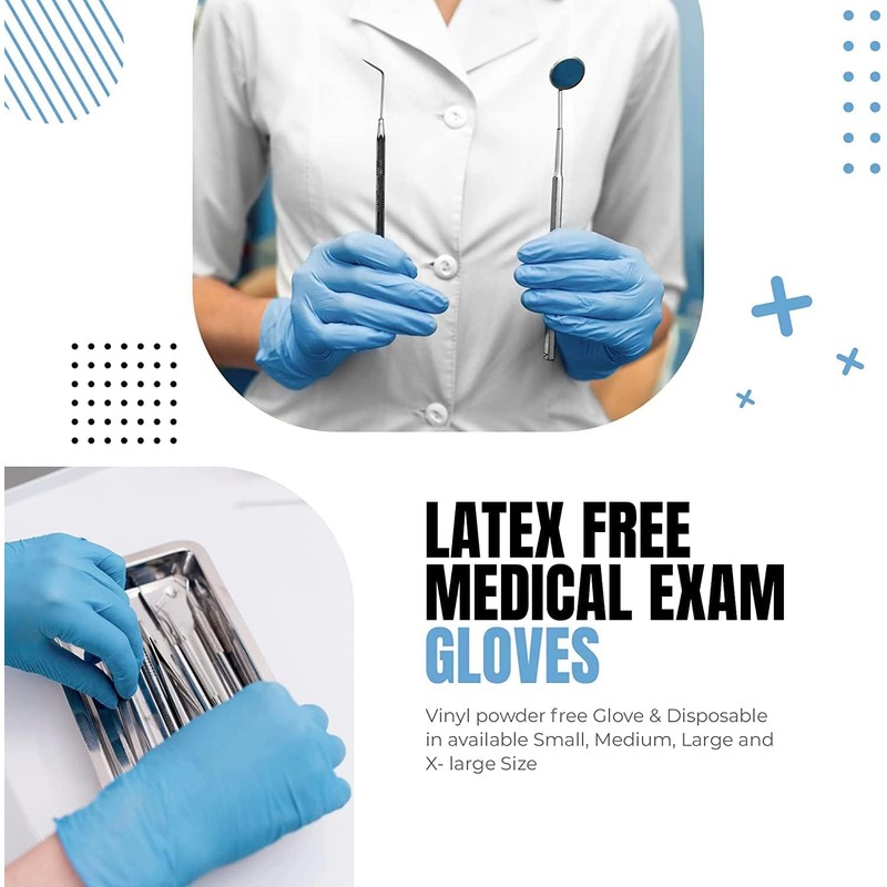 RAP Gloves Pack of 2000, Professional Nitrile Powder Free Multi