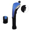 Andux 4Pcs/Set Long Neck Gold Golf Hybrids Club Head Covers