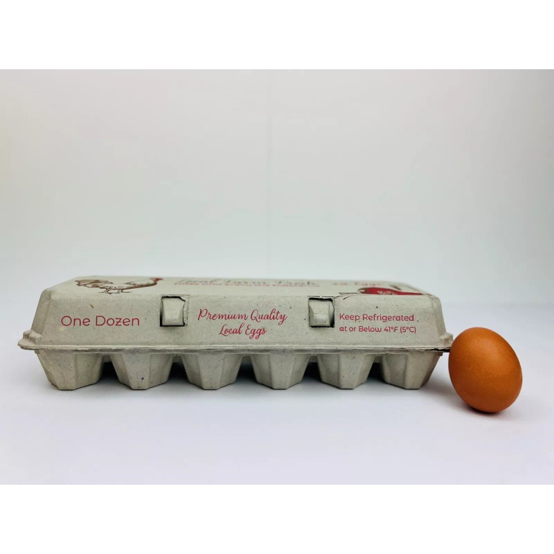 Zellwin Farms Company Printed Egg Carton (Barn/Rooster) - 100 UNITS