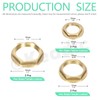 Keadic 6Pcs G1 G1/2 G3/4 Brass Lock Nut with Flange