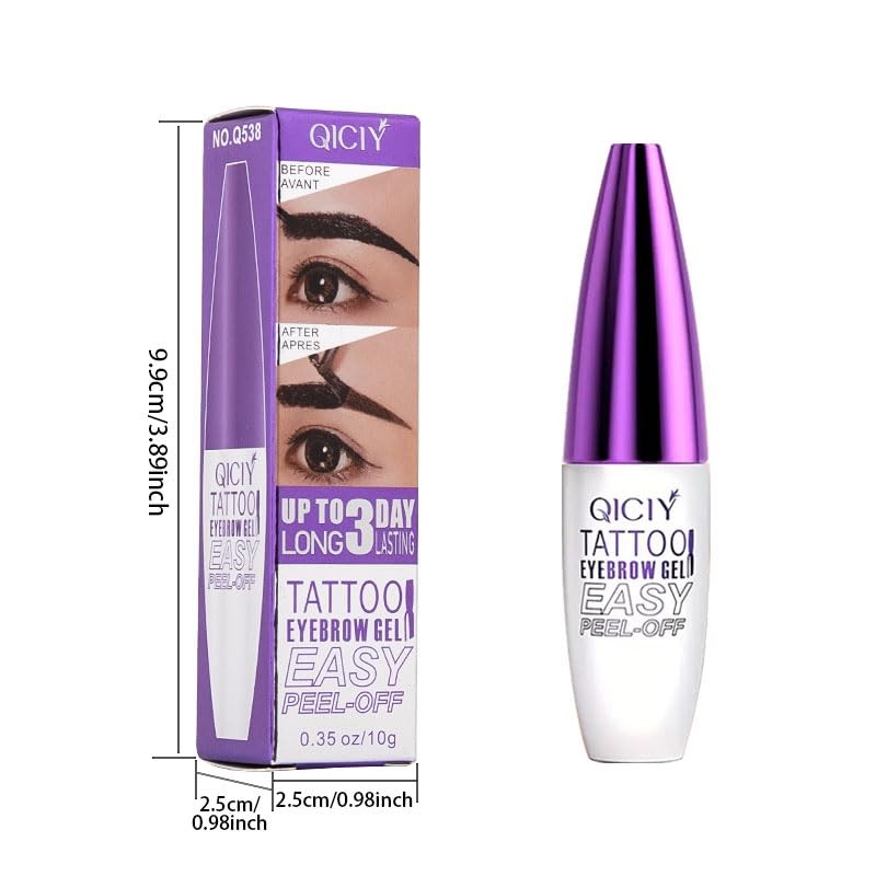 Light Brown Easy Tatoo Eyebrow Gel Peel off - Semi-Permanent