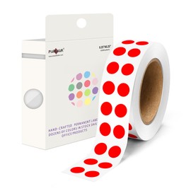 PARLAIM 0.25 inch Red Circle Dot Stickers, 1000pcs Round Colored Sticker for Color Coding Label