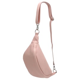 SH Leder ® Marie G528 Real Leather Waist Bag for Women Men Unisex Belt Bag for Festival Travel Bum Bag Medium Crossbody Bag Women Leather Bag 32 x 17 cm, lightpink, M, Fashion waist bag
