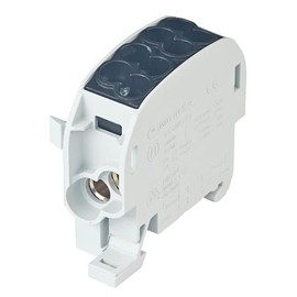 grenda-hammer® VDE main cable branch terminals HLAK in 1 to 5-pin narrow design with only 17.8 mm module width per pole (1-pole, black)