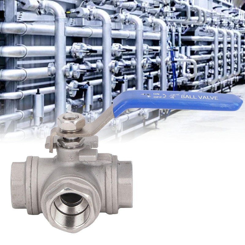 3 Way Ball Valve L Type 304 Stainless Steel Ball
