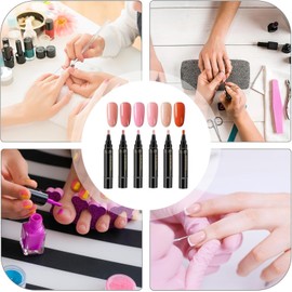 Bolígrafos De Esmalte De Uñas - Kit De Pintura De Esmalte De Uñas De Secado Rápido Resistente A Astillas, 6 Colores, Sin Gel Esmaltes, Bolígrafos Artesanales Para Mujeres, Adolescentes Y NiDurabilidad