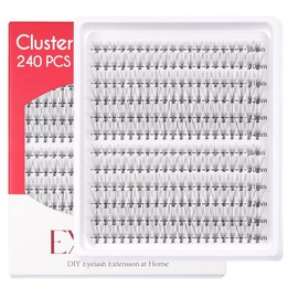 EXTENIFY 10D Individual Lashes D Curl Cluster Lashes Natural Eyelashes, DIY Eyelash Extensions at home, Individual Cluster Eye Lashes Easy to Apply (10D-MIX-D Curl)