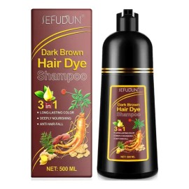 Shampoo 3 En 1 Tinte Natural Orgánico  Organic Natural Hair Dye Shampoo, Anti-Hair Loss                                                               