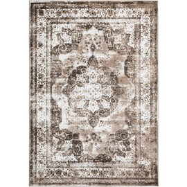 Unique Loom Sofia Collection Area Rug - Salle Garnier (10' x 14' 1" Rectangle, Light Brown/ Brown)