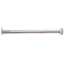Bobrick 6047x48 ClassicSeries 304 Stainless Steel Extra Heavy Duty Shower Curtain Rod with Square End Flange, Satin Finish, 1-1/4" Diameter x 48" Length