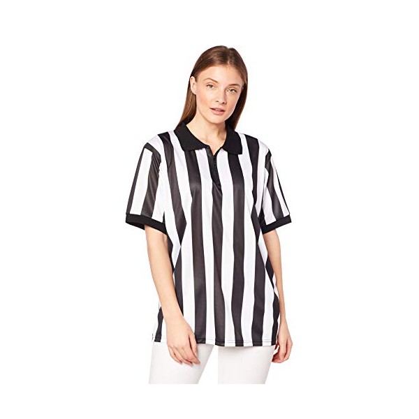 Crown Sporting Goods SFOO-410 Women's Official Striped Referee/Umpire Jersey, X-Large