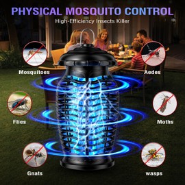 Bug Zapper Outdoor/Indoor, 4200V High Powered Electric Mosquito Zappers Killer, Waterproof Insect Fly Swatter Zapper Mosquito Trap, Fly Traps, Insect Killer for Home,Garden,Backyard, Zr-Blue A3