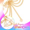 Brishow Gold Sequins Waist Chain Layered Belly Chain Body Chain