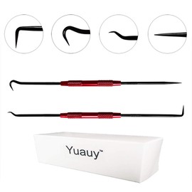Yuauy 2pcs Double-Ended Specialty Pick Set O-Ring and Hooks Scriber Set