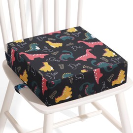 Booster Seat Chair, Child, Cartoon Portable Booster Seat, Toddler Dining Room Chair, Raising Pad, Dining Room Booster Seats with 2 Safety Buckle Straps, Child Seat Cushion