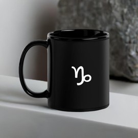 Capricorn Mug Black - Size: 15 oz