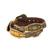 West Star Concho Rodeo Cowboy Belt Genuine Leather Bronze G608C