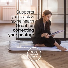 Luxton Home Japanese Shiki Futon with Sheet - Foldable Mattress for Sleep & Travel - Full Long