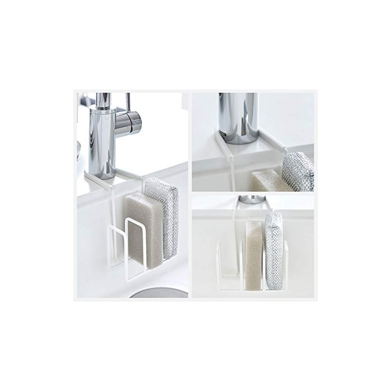Yamazaki Industries 4399 Sponge Holder, 3 Rows, White, Approx. W