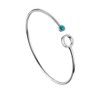 GW Bracelet Girls 925 Sterling Silver Bangle with Turquoise for