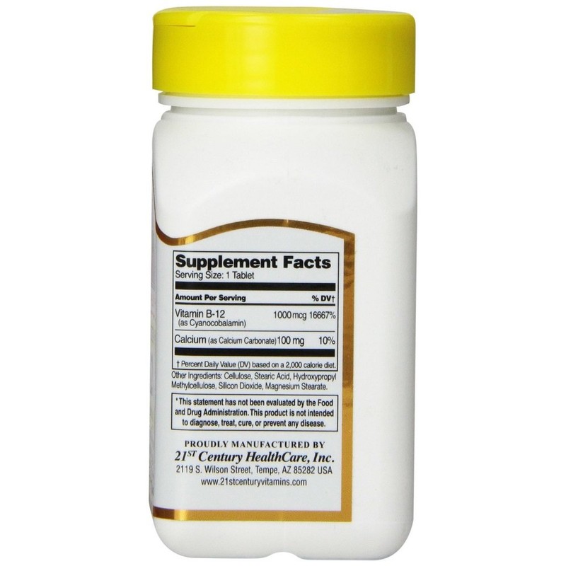 21st Century B-12 1000Mcg Prolonged Release Tablets 110 Count (2