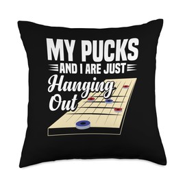 Shuffleboarding Table 12ft Wax Sticks Set Shuffleboard Throw Pillow