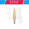 CEEYSEE 3 Pieces Hex Shank Step Drill Bit Set HSS