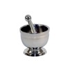Stainless Steel Shiny Hammered Mortar and Pestle