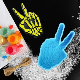 Rifanda Skeleton Hand Car Freshie Mold, Silicone Soap Molds for Freshie Car Freshies Supplies Car Freshies Kit