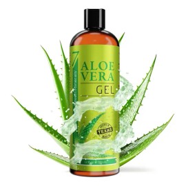 Aloe Vera Gel - 99% Organic, 12 Oz - No Xanthan, So It Absor