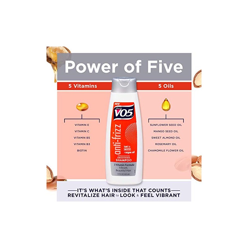 Alberto VO5 Anti-Frizz Smoothing Shampoo 11 Fl. Oz. Bottle
