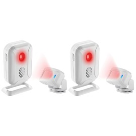 Greencycle Wireless Motion Sensor Doorbell，Business/Store Entry Alert Bell,900ft Range,16 Tones,4 Levels of Speaker Volume,Alarm Designed Specifically for The Elderly/Children,2PK