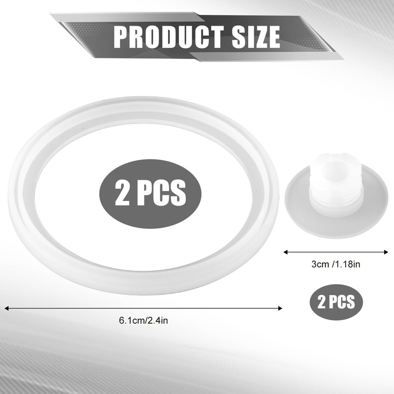 2pcs Replacement Lid Gaskets and 2pcs Air Valve Compatible for