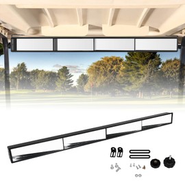 Cartalia Universal Golf Cart 4 Panel Rear View Mirror for EZGO Club Car Yamaha, 35.8" Length Wide Angle Panoramic Mirror Eliminate Blind Spots for ATV UTV Vans Trucks, Included All Hardware