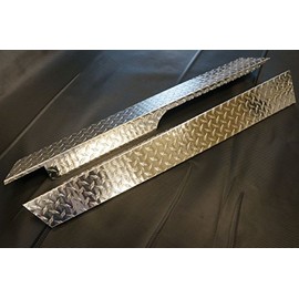 Club Car Precedent Golf Cart Rocker Panels - Polished Aluminum Diamond Plate