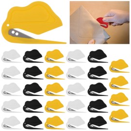 30 Pcs Letter Openers, Assorted Color Envelope Slitters, Mail Openers, Wrapping Paper Cutters, Package Opener Tools, Plastic Paper Blades, Office Supplies, 3 Colors