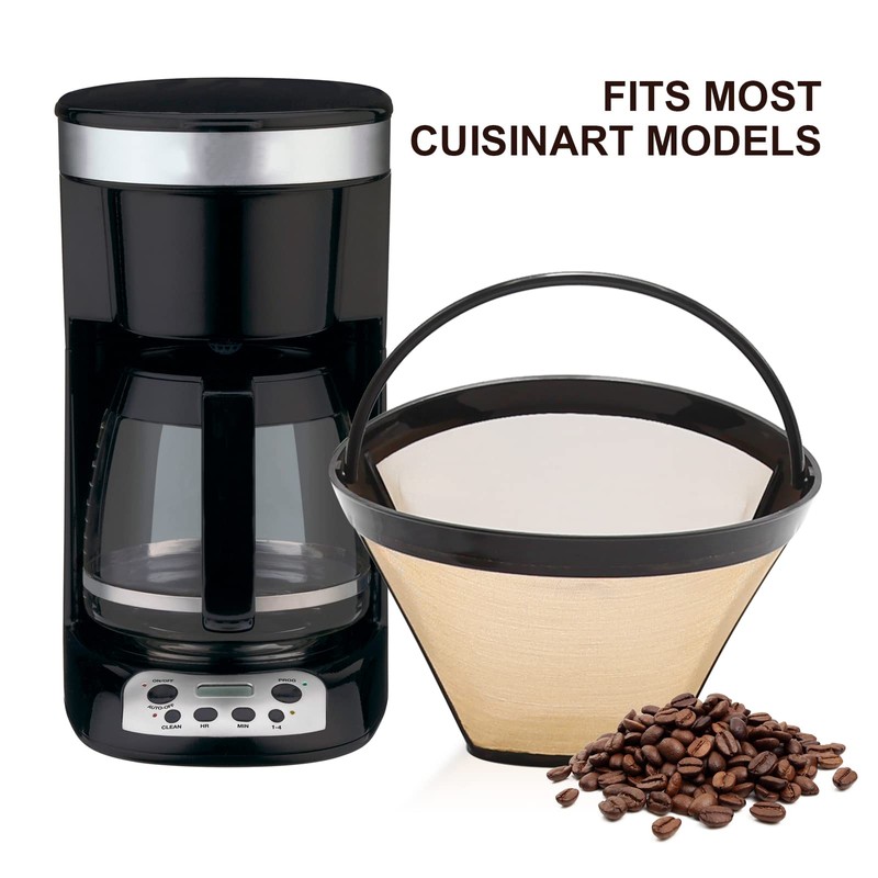 2 Pack Reusable Coffee Filter, 6-12 Cup Cone Coffee Filter
