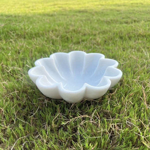 HandCrafted Marble Large Decorative Bowl | White Decorative Bowls for