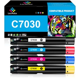 LeciRoba C7020 C7025 C7030 Extra High Capacity Toner Cartridge Replacement for Xerox VersaLink 106R03737 106R03740 106R03739 106R03738 for Xerox VersaLink C7020 C7025 C7030 Printer (4 Pack, B/C/M/Y)